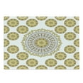 thumbnail image 1 of Mandala Cutting Board, Circle Mandala Pattern Butterflies with Leaves Natural Composition, Decorative Tempered Glass Cutting and Serving Board, Large Size, Yellow Cream Brown, by Ambesonne, 1 of 1