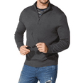 thumbnail image 5 of Puztloy Men’s Pullover Sweater Quarter Zip Slim Fit Lightweight Knitwear Mock Neck Long Sleeve Casual Knitted Polo Sweaters Gray, 5 of 6