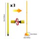 thumbnail image 4 of Marcadores de Entrenamiento de fútbol desmontables, señales de fútbol multiusos de PVC, fáciles de calidad, para patinaje, juegos de interior y exteri Poste de señal de 3 piezas, 4 of 4