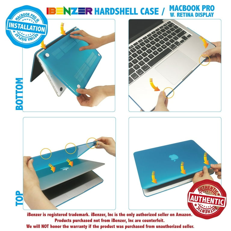 iBenzer Macbook Retina 13 inch Plastic Hard Case Keyboard Cover