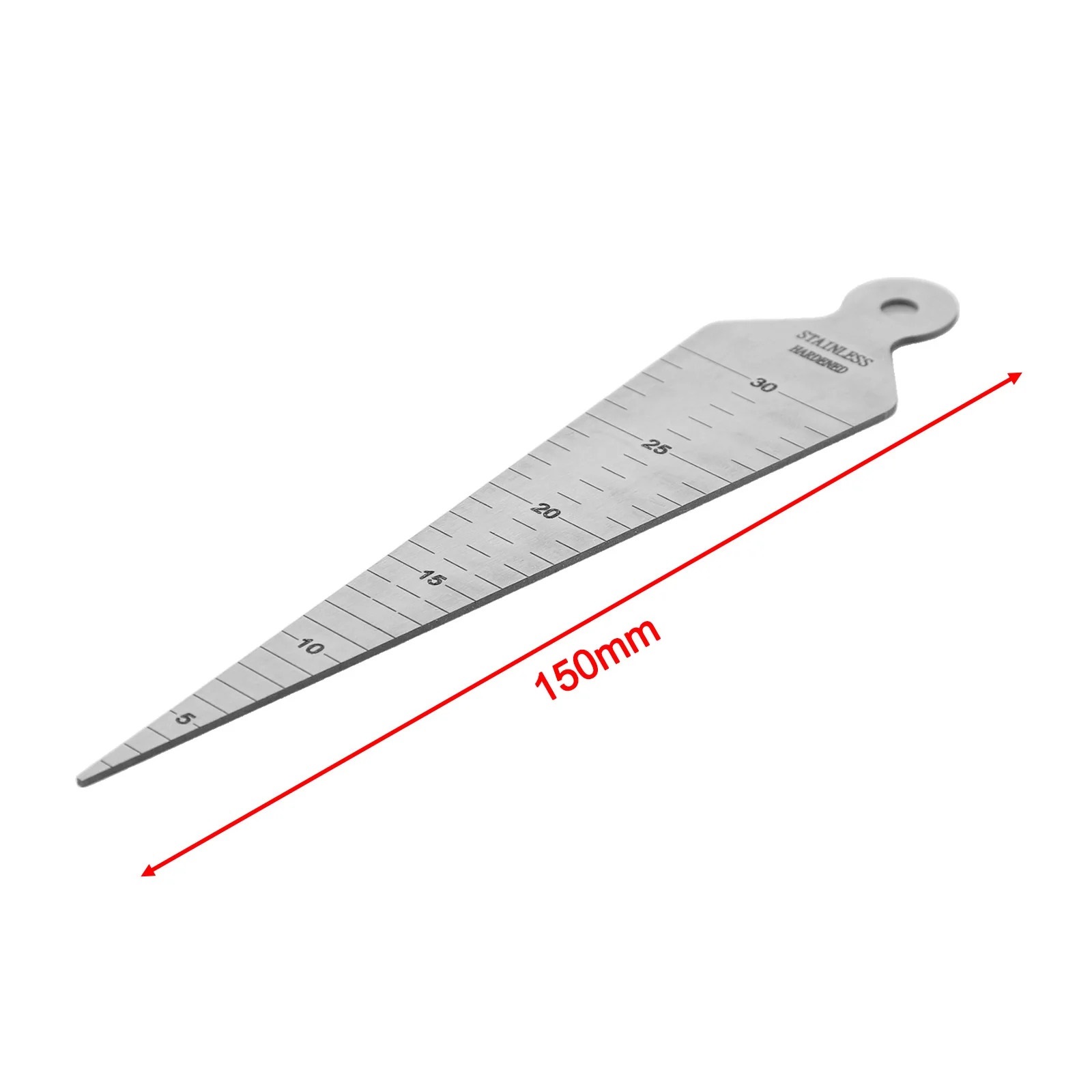 1pc 5-30mm Taper Gauge Feeler Gap Gauge Hole Measure Wedge Aperture Scale Measure Tool For Cylindrical Bores Holes Dia Slots ,Corrosion-Resistant