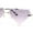 Gold - Purple, variant on Kids Size Fun Bling Diamond Lens Rimless Party Shade Sunglasses Gold - Grey Clear