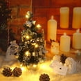 thumbnail image 3 of Wosthever Centro de de Navidad artificial Luz del árbol Oficina Hogar Artesanías decorativas Fiesta de cumpleaños Lámpara de noche Suministros de Kits de decoración para fiestas Plata, 3 of 6