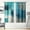 Abstract Teal, variant on Yellow Kitchen Curtains 36 Inch Length Black Grey White Window Short Tier Curtains Over Sink Set of 2, Abstract Geometric Modern Art Small Kitchen Decor 26x36 Inch