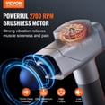 thumbnail image 2 of VEVOR Massage Gun Deep Tissue, Percussion Muscle Massager for Athletes - with 8 Speed Levels & 6 Massage Heads, 16V 2500mAh Batteries, Handheld  Massage Gun for Pain Relief, Muscle Relaxation, 2 of 9