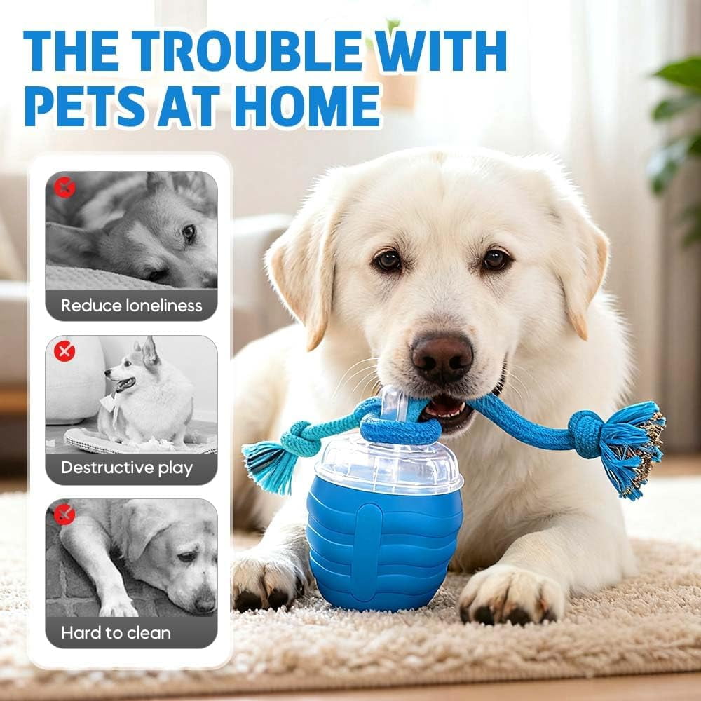 Interactive Dog Toys, 2026 New Upgraded Automatic Moving Dogs Toy Wicked Ball with Moving Bark Sound for Boredom Training Keep Them Busy