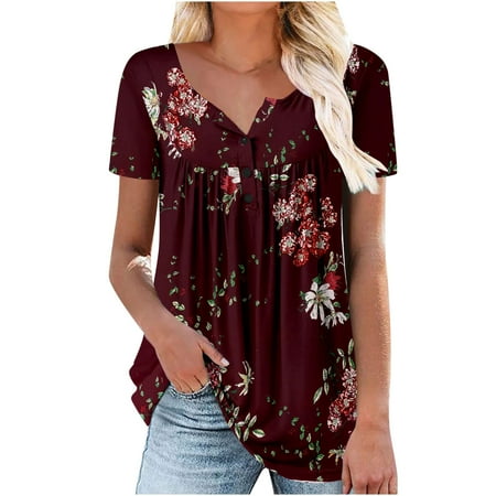 

Yourumao Women Clearance Tops Teen Girls Boat Neck Spandex Blouses Casual Tops Bustier Shirts Short Sleeve Flower Pleated Peplum Blouses YL L