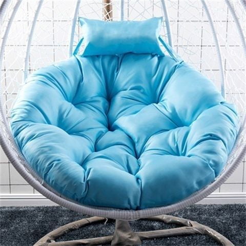 Cojines de silla de hamaca de Papasan gruesos, cojín de almohadilla suave con reposacabezas para el hogar, jardín, interior, exterior, silla colgante, asiento de columpio Fivean unisex