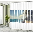 thumbnail image 5 of Ambesonne Tropical Shower Curtain, Hawaii Themed, 69"Wx75"L, Blue Green, 5 of 5