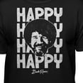 thumbnail image 2 of Teelocity Bob Ross Happy Graphic T-Shirt (Medium - Standard Fit, Black), 2 of 4