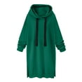 thumbnail image 2 of Kiplyki Fall Hoodies for Women Color Long Velvet Loose Long Sleeved Hooded Tops, 2 of 7