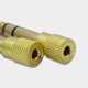 thumbnail image 1 of GAXIRE 2Pares Adaptador Estéreo Para Auriculares Metal Dorado Compatible Con Smartphones Y Tabletas, 1 of 8