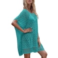 thumbnail image 2 of Alsol Lamesa Women's Bathing Suit Cover Ups Crochet Cover Up For Swimwear Beach Dress Bikini Cover-up, 2 of 6