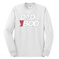 thumbnail image 2 of Wild Bobby, Funny Dad Bod Logo, Pop Culture, Men Long Sleeve Shirt, White, X-Large, 2 of 4