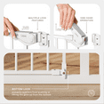 thumbnail image 6 of Comfy Cubs Baby Safety Gate - 3 Extensions 42"x1.9"x30", Adjustable Q195 Steel Gate (White), 6 of 8