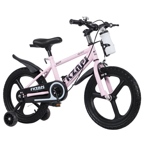 16" Kids Bike with Training Wheels, SHINPT Kids Bicycle for Boys and Girls, 16inch Bike for Kids Ages 4-7 with Adjustable Saddle&Handlebar, Girls Bike with Bottle for Outdoor, Park, Neighborhood
