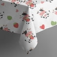 thumbnail image 5 of White Cow Strawberry Leaf Pattern Square Tablecloth,Waterproof Square Table Cover,Wipeable Spillproof Washable Table Cover for Home Kitchen Party Decor 42"X42"(107x107cm), 5 of 6