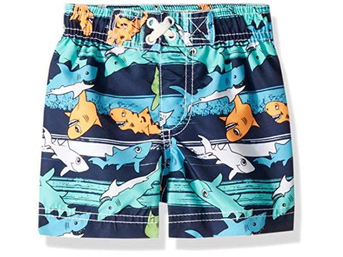 WIHVE Mens Beach Swim Trunks Cartoon Dinosaurs Plants Leaves Boxer Swimsuit Underwear Board Shorts with Pocket