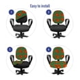 thumbnail image 4 of Paisley Office Chair Slipcover, Pattern in Eastern Style Ornament with Flower and Paisleys Traditional, Protective Stretch Decorative Fabric Cover, Standard Size, Multicolor, by Ambesonne, 4 of 5