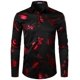 thumbnail image 1 of Camisas hawaianas de manga larga para hombre, camisas de moda con pintura abstracta, blusas florales, blusas de playa cubanas, camisas con cuello vuelto, camisas unisex, 1 of 6