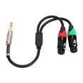 thumbnail image 3 of M Audio Cable,0.3M 24AWG Pure Copper Audio Connecting Cable Dual XLR Female Audio Cable Ultra Responsive, 3 of 10