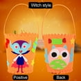 thumbnail image 2 of Halloween Felt Buckets Candy Buckets with Handle Skull Goodie Bags for Treat Halloween Trick or Treat Party Favors for Classroom Exchange (Colorful Style), 2 of 5