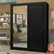 thumbnail image 2 of Ropero Closet Madesa Dallas Plus 2 Puertas Corredizas con Espejo 4 Cajones Negro, 2 of 5
