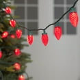thumbnail image 3 of Indoor/Outdoor 100-Count LED Diamond-Cut C9 Christmas Lights, Red, 58.5', Holiday Time, 3 of 6