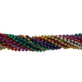 thumbnail image 3 of 48" 8mm Round Metallic Assorted Color Mardi Gras Beads - 1 Dozen (12 Necklaces), 3 of 3