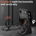 thumbnail image 6 of MYKOMI Magnetic Case for iPhone 17 Air,Military Grade Protection Heavy Duty Shockproof with Rotating Ring Kickstand Case Cover for iPhone Air, 6 of 6