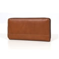 thumbnail image 2 of Aaron Leather Goods Genuine Leather Wallet For Women - Tan, 2 of 5
