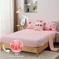 thumbnail image 6 of NTBED Red Bow Comforter Set,6 Piece Bed in a Bag Matching Sheet Set,Cute Ribbon Bowknot Bedding Sets,Princess Style Strawberry Printed,Light Pink Room Decor for Girls,Twin, 6 of 6