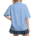thumbnail image 5 of Dresfit Womens Polo Shirts Button Down Golf Shirts 2026 Summer Short Sleeve Collared Tennis Basic Tees Lightweight Plus Size Loose Golf T Shirts L, 5 of 5
