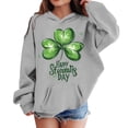 thumbnail image 4 of IWRICH Happy St. Patrick's Day Hoodies for Girls Printed Shamrock Sweatshirts Saint Patrick's Tops,Size 3-14 Years Grey 150, 4 of 4
