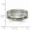 thumbnail image 6 of Titanium Grooved 6mm Brushed and Polished Band, 6 of 10