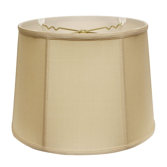 Slant Retro Drum Softback Lampshade with Washer Fitter, Natural