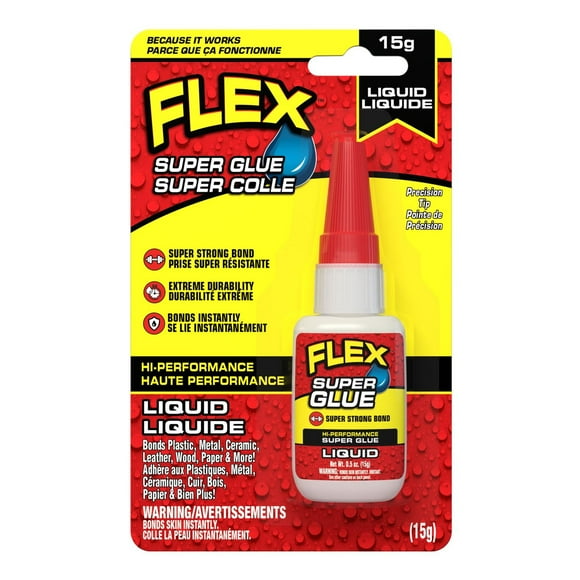 Flex Super Glue liquide 15 g – bouteille de colle instantanée