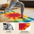 thumbnail image 4 of Tie Dye Soft Petal Ring Pattern Hot Yoga Mat Towel Non Slip for Hot Yoga - Quick-Drying Yoga Mat Cover with 4 Corner Pockets with Travel Bag - Hot Yoga Towel Non Slip 70"x26", 4 of 6