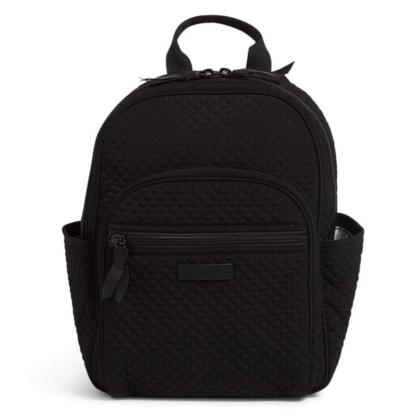 Mochila pequeña Vera Bradley de microfibra True Black para mujer