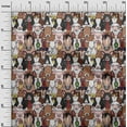 thumbnail image 3 of oneOone Viscose Jersey Rose Brown Fabric Horse Craft Projects Decor Fabric Printed By The Yard 60 Inch Wide, 3 of 7