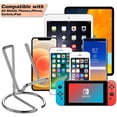 thumbnail image 5 of MENKEY Cell Phone Stand for Desk, Cute Metal Silver Cell Phone Stand Holder Desk Accessories, Compatible with All Mobile Phones, iPhone, Switch, iPad, 5 of 5