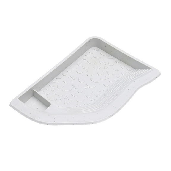 oshhni Reptile Water Dish with Ramp Landscape Reptile Bathing Pool for Snake White