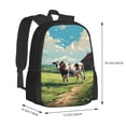 thumbnail image 3 of Daiia Prairie Pasture Cow Backpack for Men and Women -Durable Backpack Large Capacity, Water-Resistant Bag with Adjustable Straps and Laptop Compartment, 3 of 9