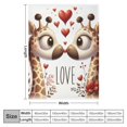 thumbnail image 4 of Orinice Giraffes Hearts Love Warm Lightweight Blanket Soft Fleece Blankets for All Seasons - Perfect Sofa Decor and Cozy Gifts 60x80in, 4 of 6
