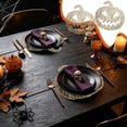 thumbnail image 6 of 2 Pack Halloween Placemats Hollow-Out Pumpkin Heat Resistant Non-Slip Woven Vinyl Table Mats for Dinner Party Kitchen Decor by MPOISVA, 6 of 6