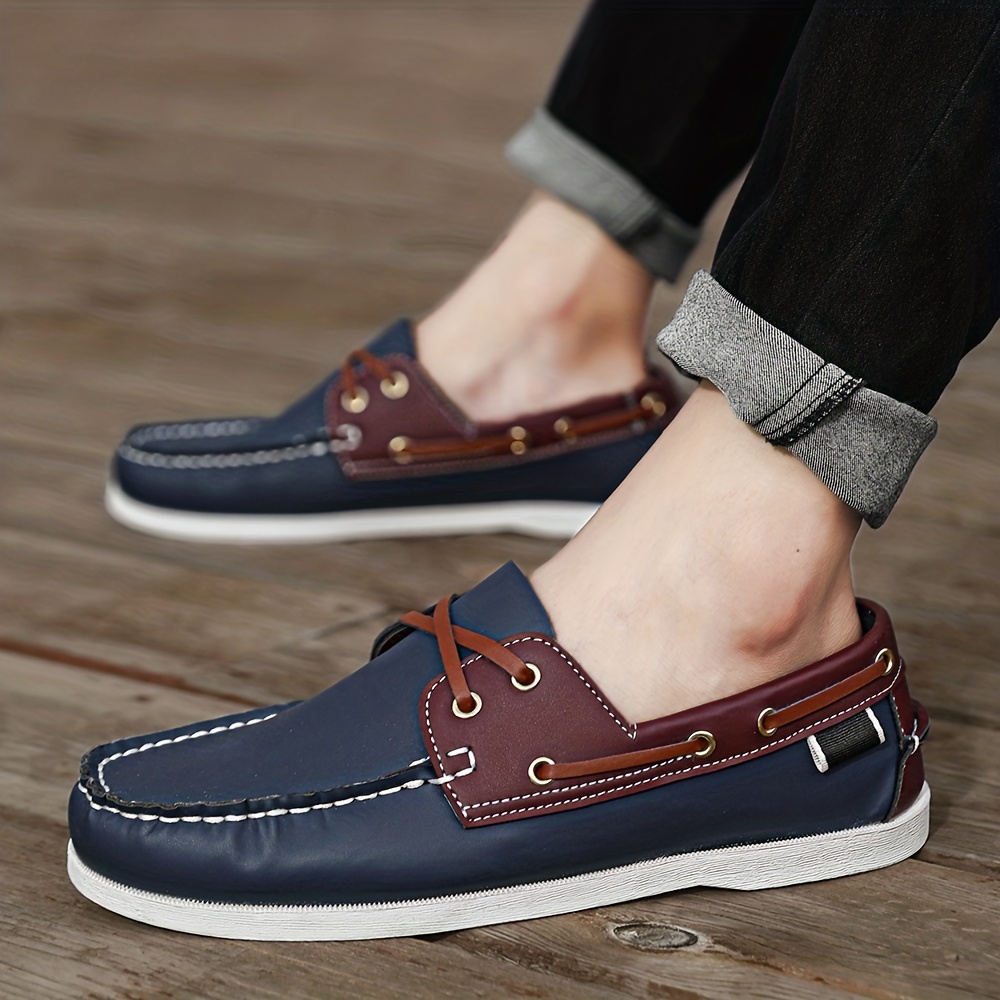 KINODAY SIZE Men‘s Boat Loafers With PU Leather Uppers Wear-resistant ...
