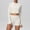01 White, variant on YueHuiYing Women's Two-Piece Sports Set: Compression Quick-Dry Long-Sleeve Zipper Jacket and Shorts - Energetic Yoga Activewear