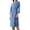 Blue, variant on Lightweight Couples Robes For Three Quarter Sleeve Absorbent Bathrobes For Everyday Comfort