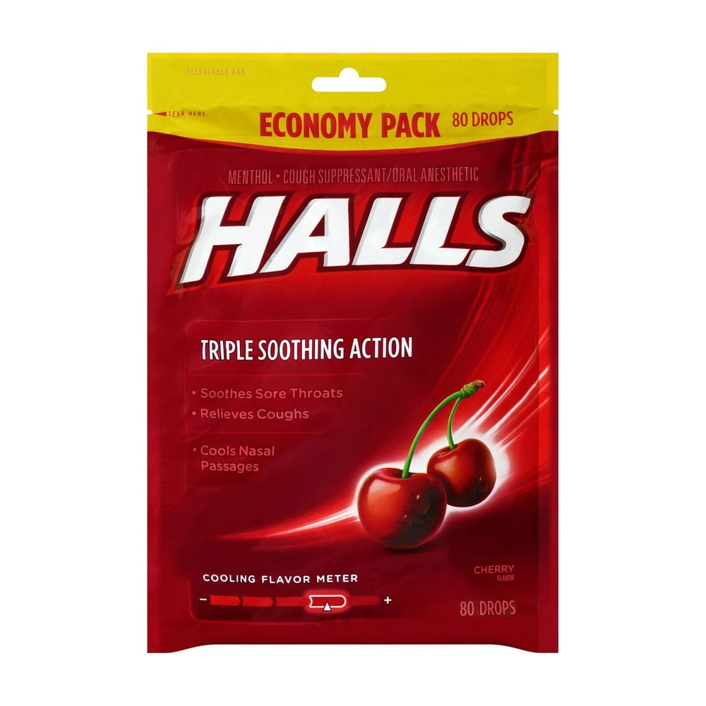 Product of Halls Cherry Cough Drops, 2 pk./80 ct.