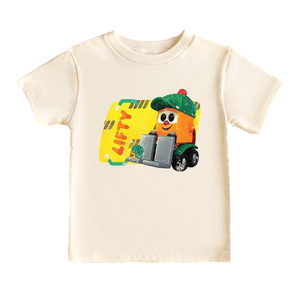 Leo the Truck Lifty Name Distressed - Toddler Short Sleeve Graphic T-Shirt